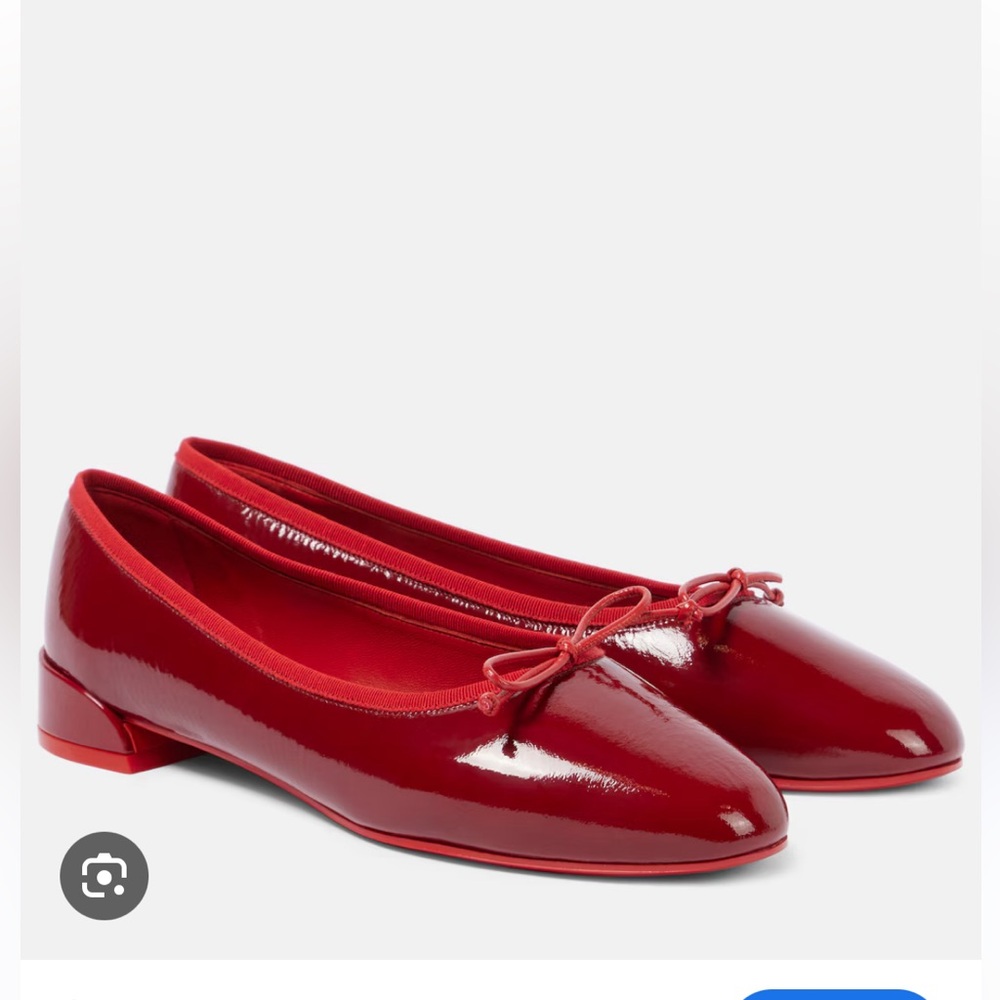 Christian Louboutin Sweetie Jane Patent Leather Flats Red